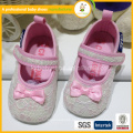 2015 Bestseller Qualität hübsche Hand gestrickte rosa Bogen Prinzessin Schuhe Mokassin Schuhe